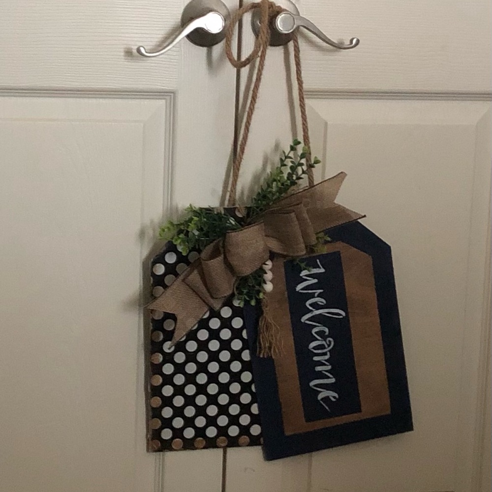 Welcome wood Door sign